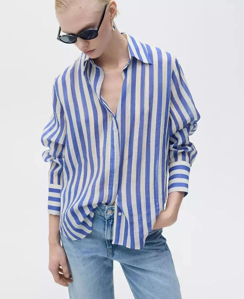 Mango Women's Striped Lyocell Shirt 3