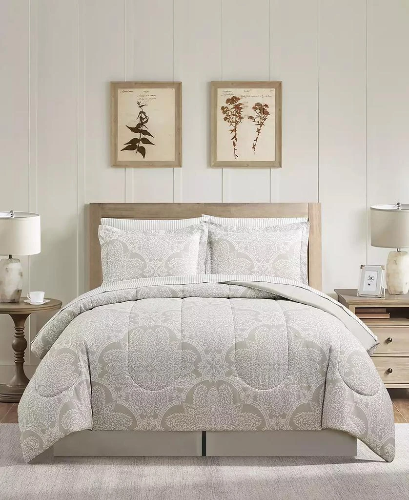 Sunham Neutral Damask 8-Pc. Comforter Set 1