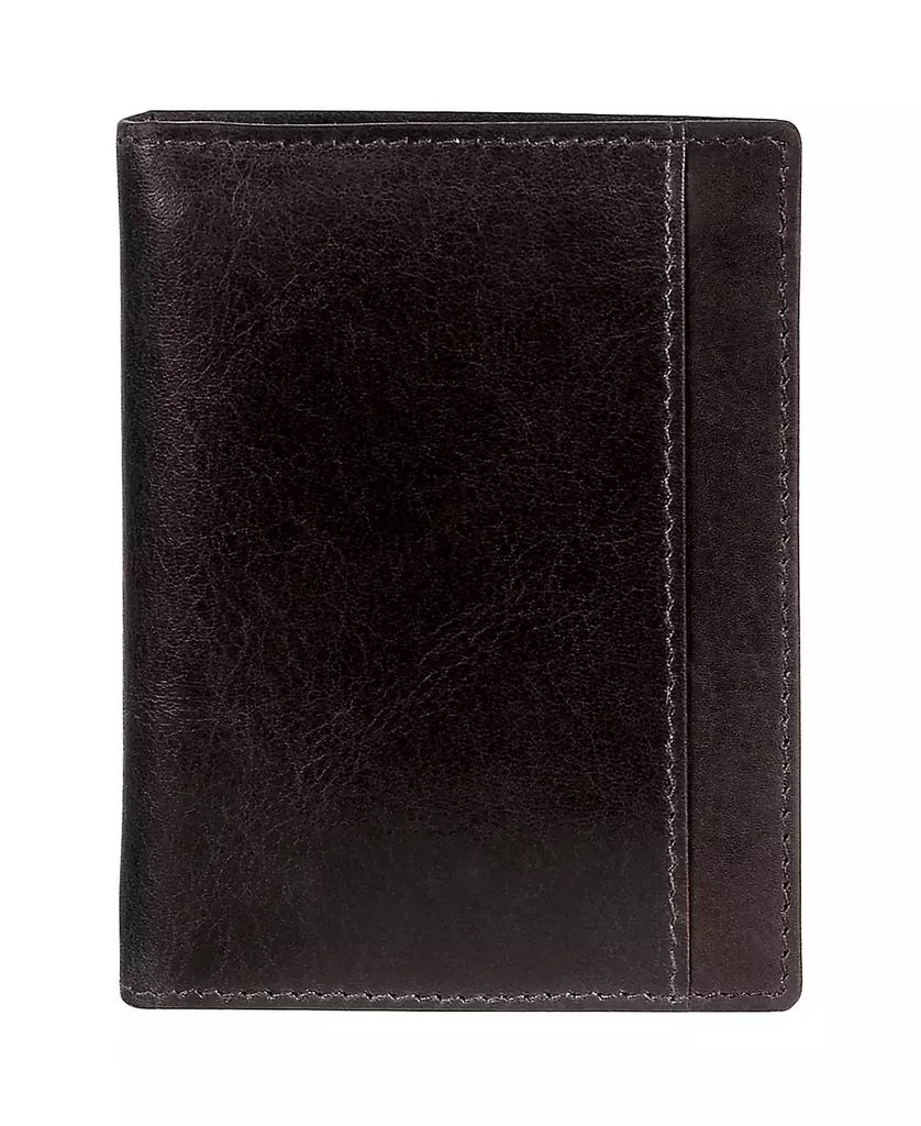 Mancini Leather Goods Casablanca Collection Men's RFID Secure Center Unique Vertical Wing Wallet 1