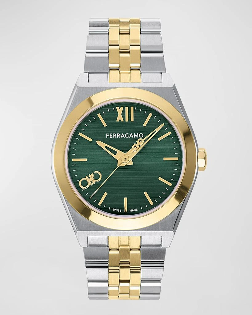 Salvatore Ferragamo Men's Vega New Two-Tone Bracelet Watch, 40mm 1