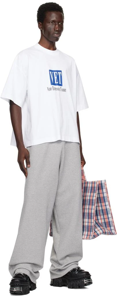 Vetements Gray Embroidered Logo Sweatpants 4