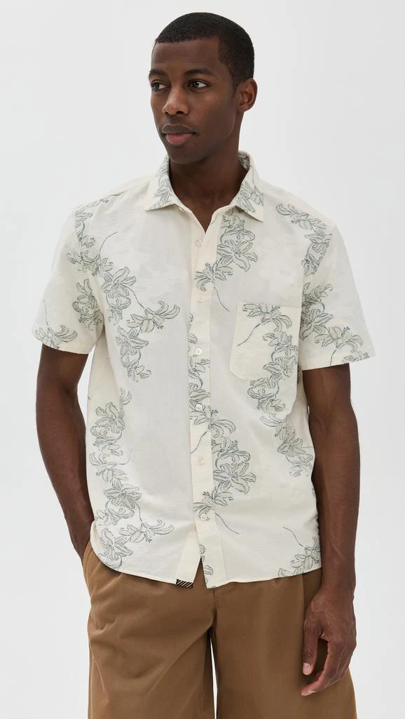 Billy Reid Watercolor Jacquard Treme Shirt 1