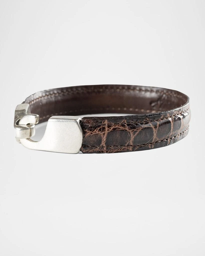 Abas Men's Alligator Leather Bracelet 1