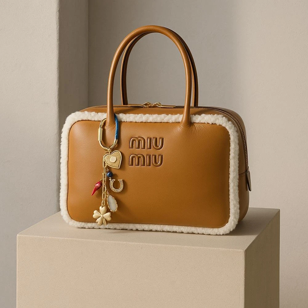 FASHNZFAB Clover Heart Chili Pepper Horseshoe Charm Embellished Drop Keychain / Bag Charm 5