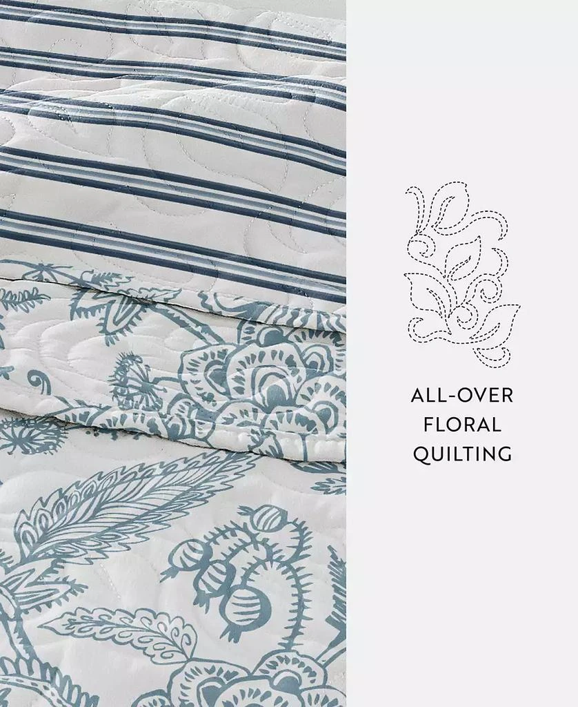 IENJOY HOME Jacobean and Stripe Reversible 3-Pc. Lightweight Quilt Set 3