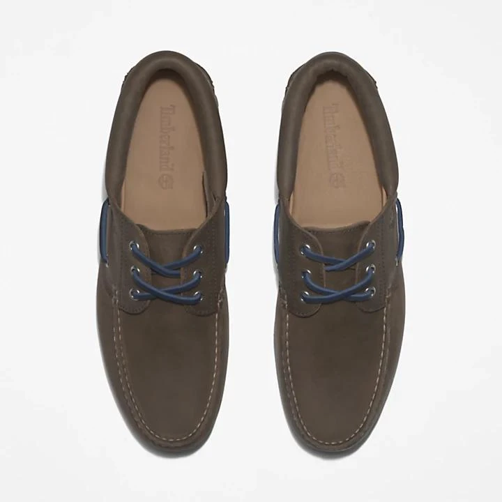 Timberland 3-Eye Lug Handsewn Boat Shoe for Men in Greige 2