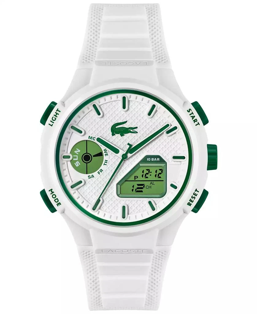 Lacoste Men's LC33 White Silicone Strap Watch, 45mm 1