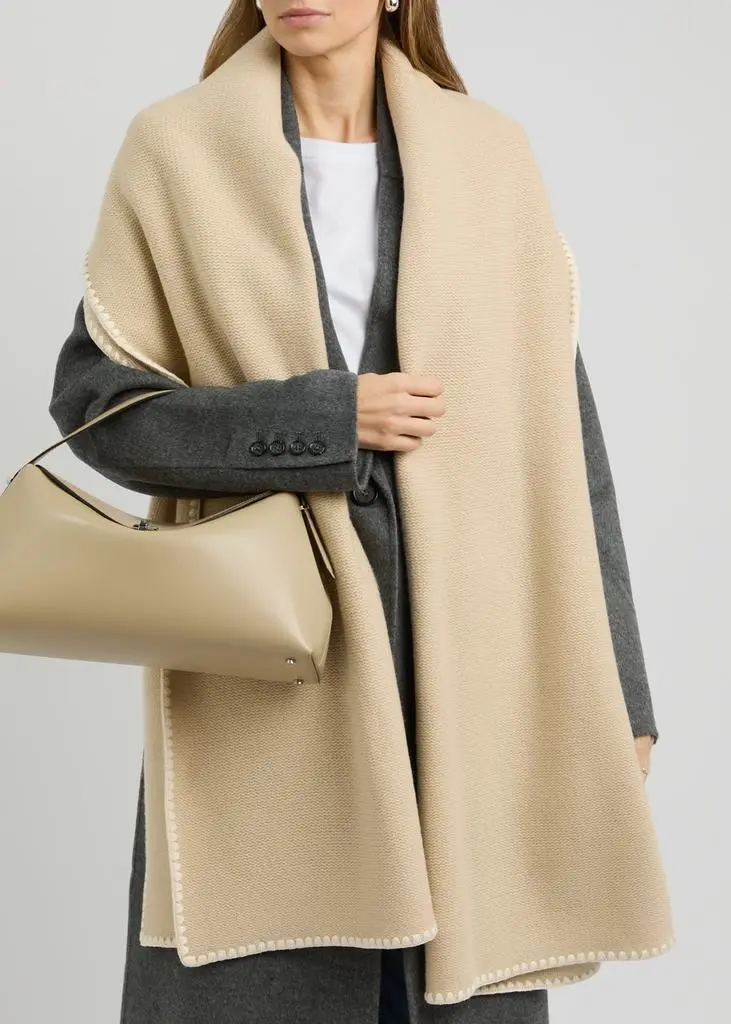 Totême Embroidered wool-blend scarf 2