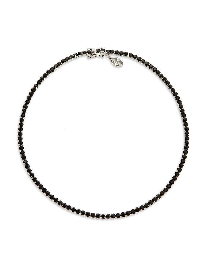 Weekend Max Mara Lodola Fit Black Rhinestone Tennis Necklace, 14"