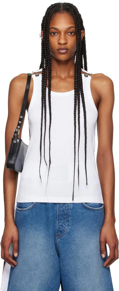 Jean Paul Gaultier White 
The Straps
 Tank Top