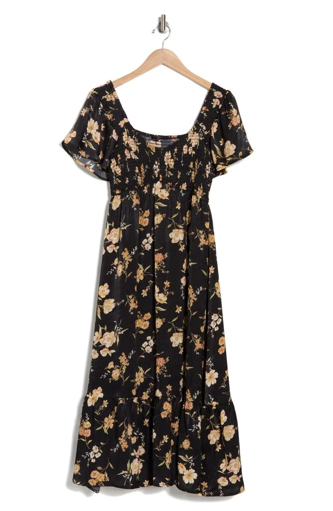 Blu Pepper Floral Smocked Midi Dress 4
