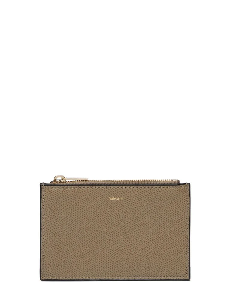 VALEXTRA Leather Zip Card Holder 1
