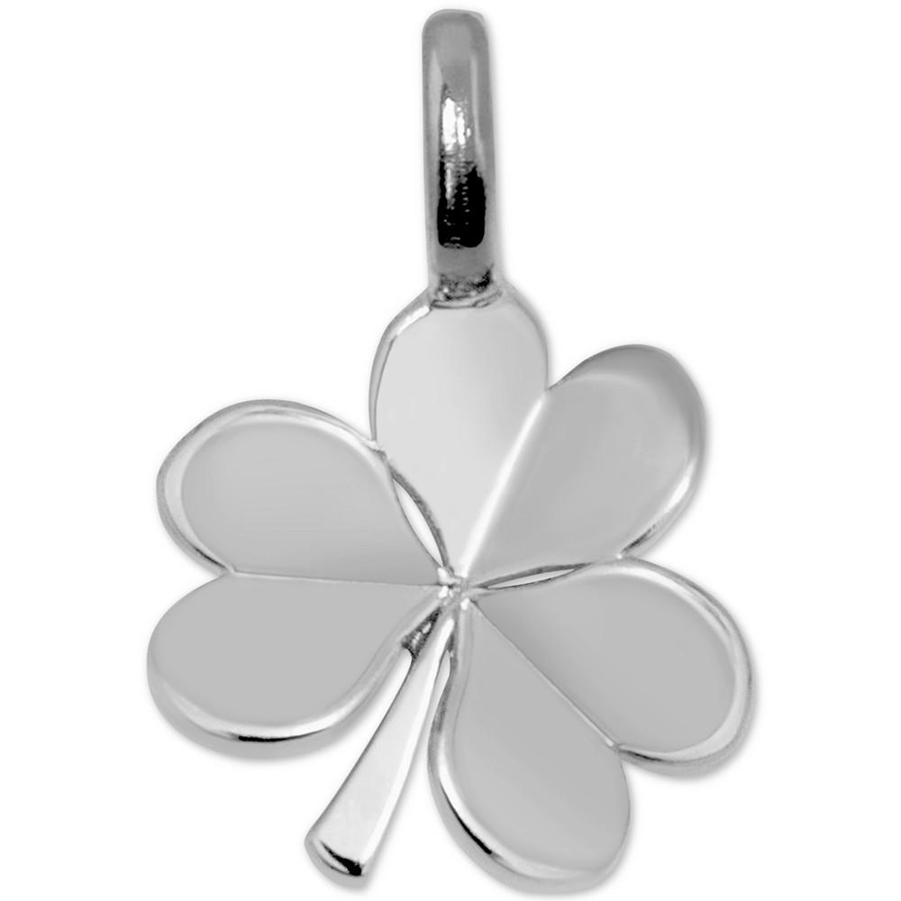 Alex Woo Mini Shamrock Charm Pendant in Sterling Silver