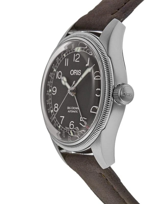 Oris Oris Big Crown Pointer Date Automatic Black Dial Brown Leather Strap Unisex Watch 01 754 7749 4064-07 5 17 67G 3