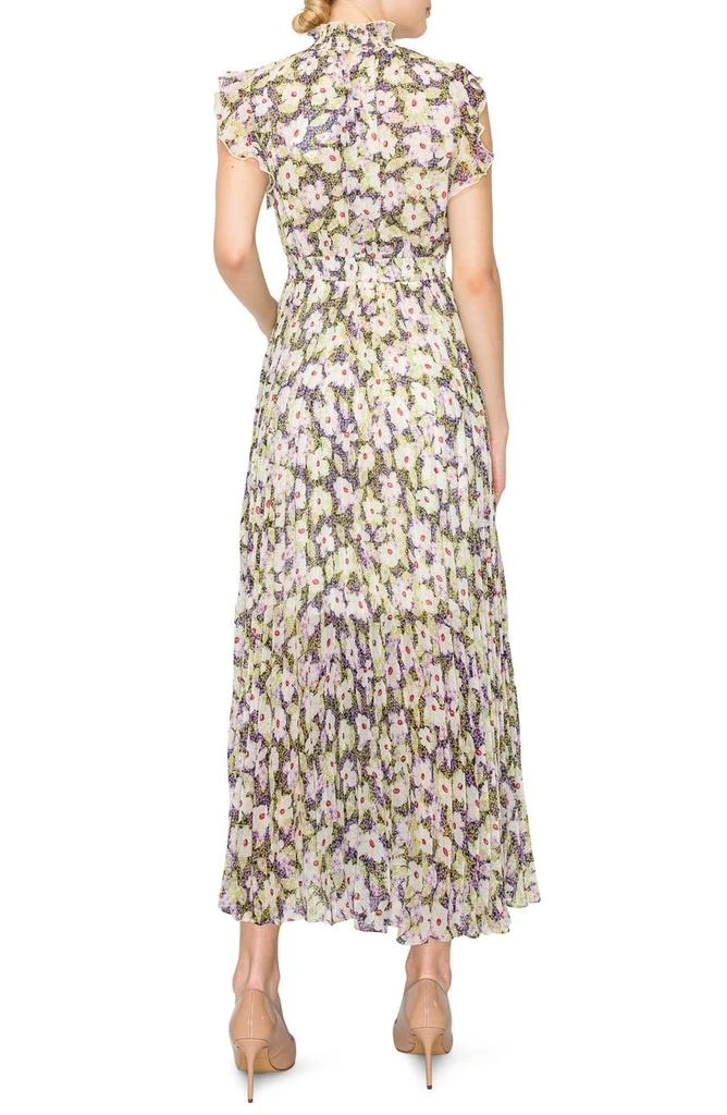 melloday dresses Zapakasa Women Blue Floral Chiffon Spaghetti Straps Long Bridesmaid Dress A  Line Lace Up Back Wedding Guest Dress with Bows