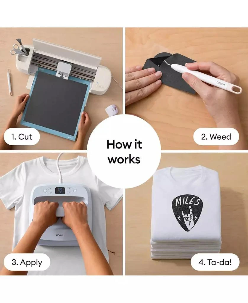 cricut Glitter Iron-On Craft Vinyl Sheets, 10 x 12 in, Multicolor, 6 Count 7