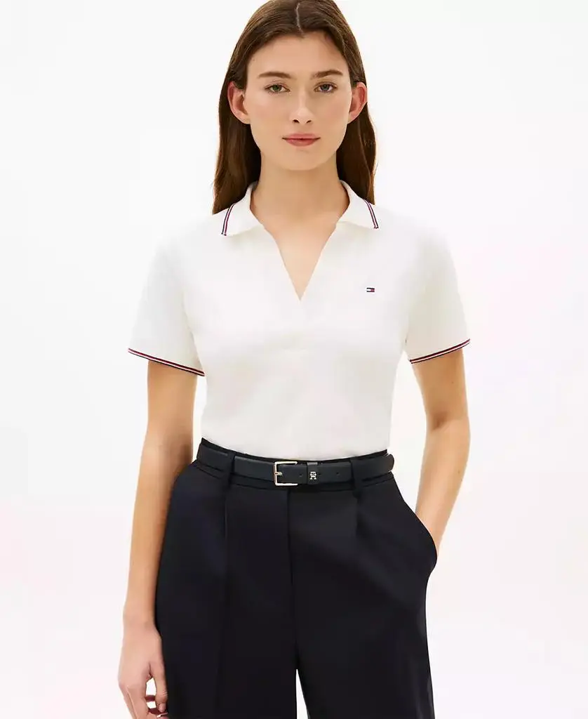 Tommy Hilfiger Women's Johnny Collar Short-Sleeve Polo T-Shirt