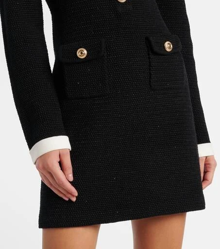 Self Portrait Cotton and wool-blend minidress 5
