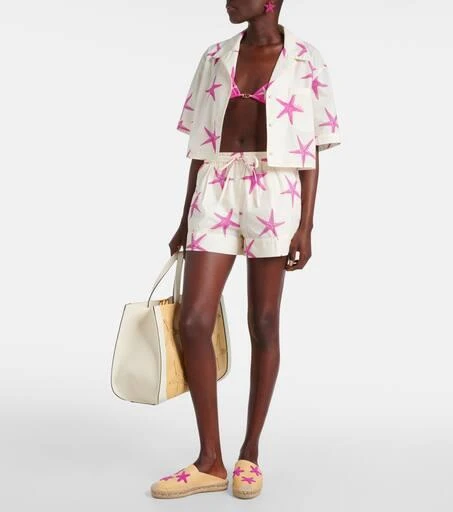 Valentino Starfish cotton poplin shorts 2