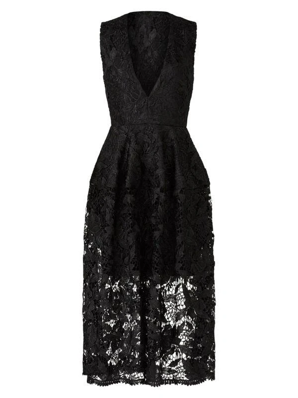 NICHOLAS V-Neck Lace Dress 4