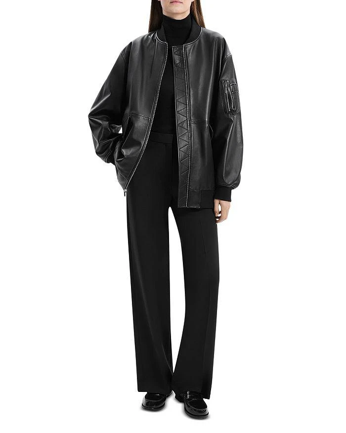 Theory Oversized Leather Flight Jacket 2