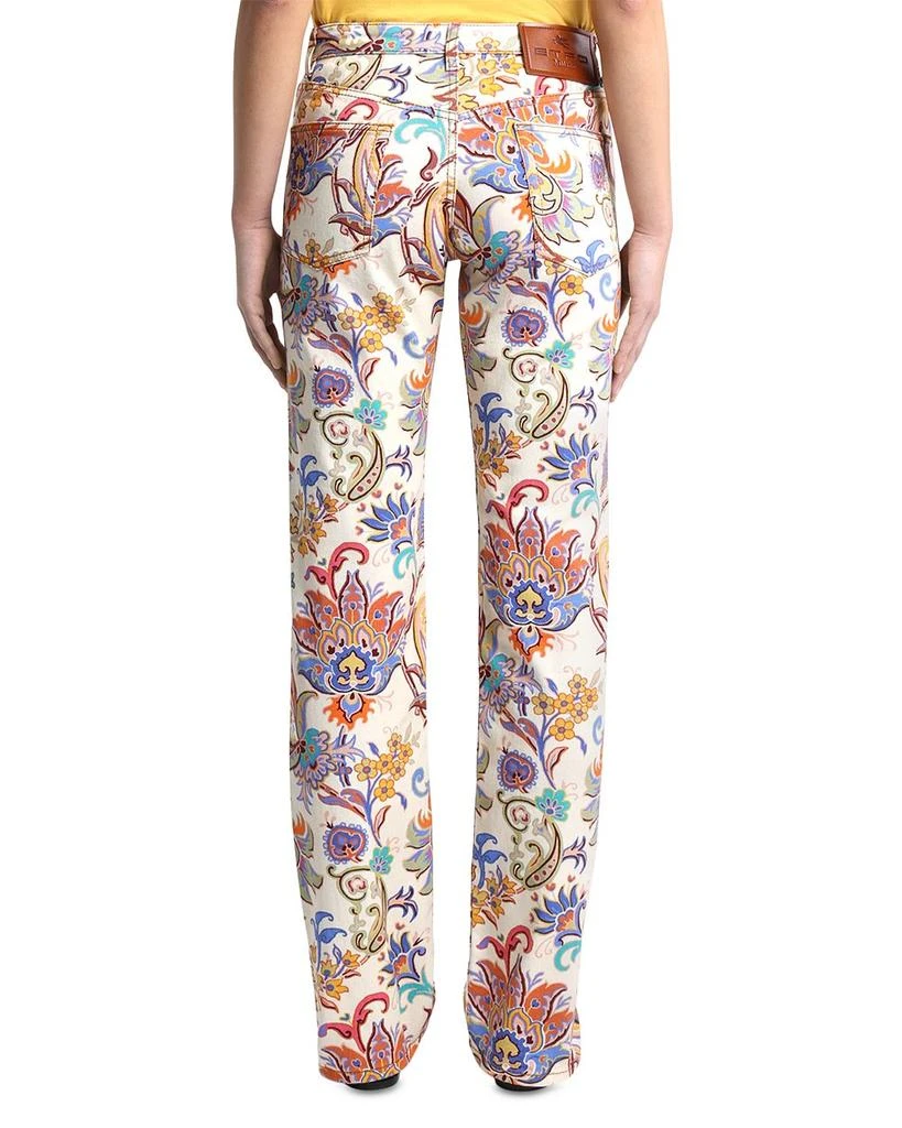 ETRO Printed High Rise Straight Jeans 2
