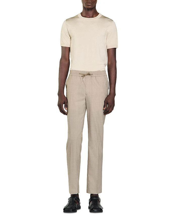 Sandro New Alpha Drawstring Straight Leg Pants 3