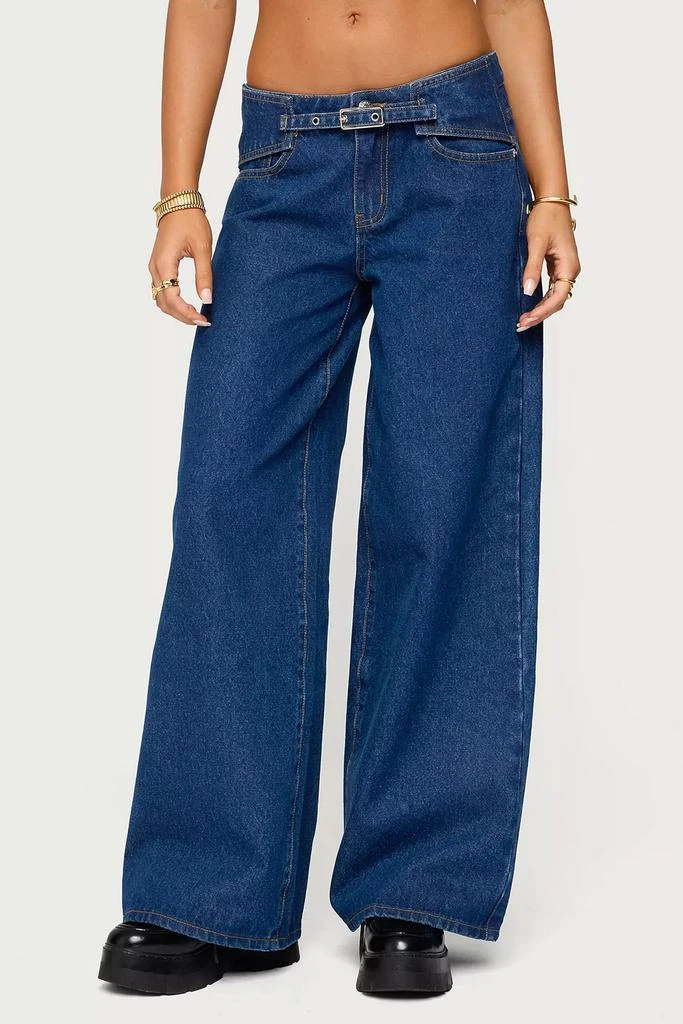 Edikted Edikted Edie Belt Detail Low Rise Jean