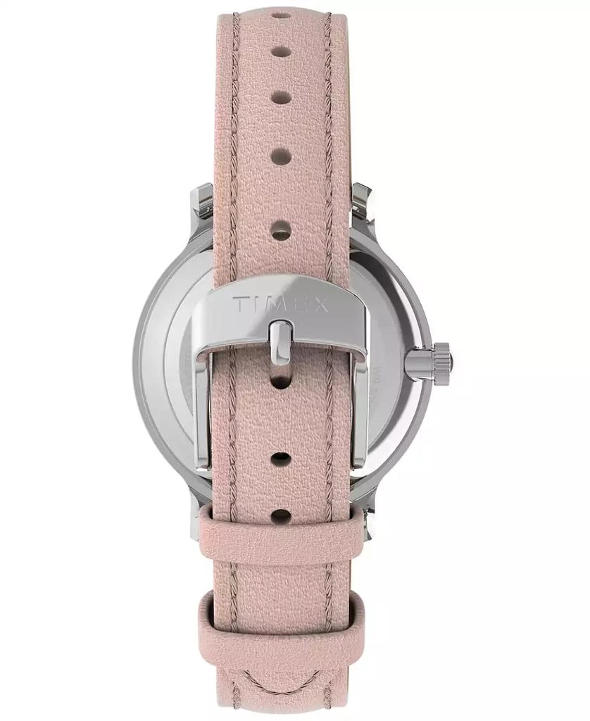 Timex Women's Analog Pink Leather Strap Watch, 31mm 4