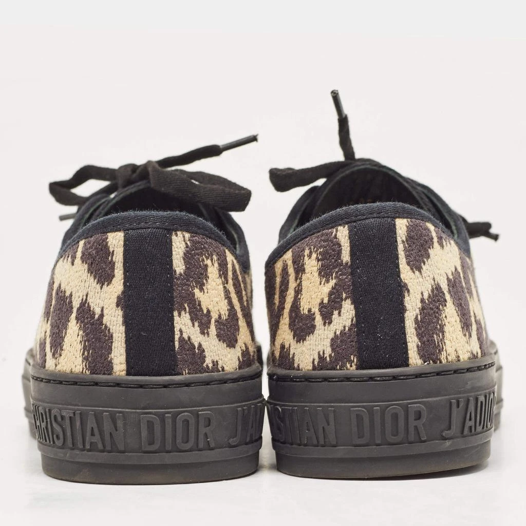 Dior Dior Beige/Black Leopard Print Canvas Walk'n'Dior Sneakers Size 37 5