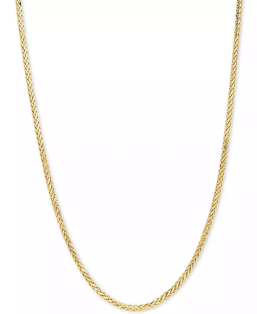 Italian Gold Lightweight Wheat Link 22" Chain Necklace in 14k Gold 1
