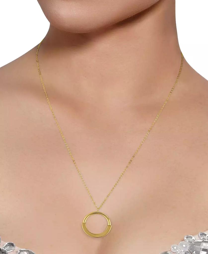 Macy's Circle 18" Pendant Necklace in 10k Yellow Gold