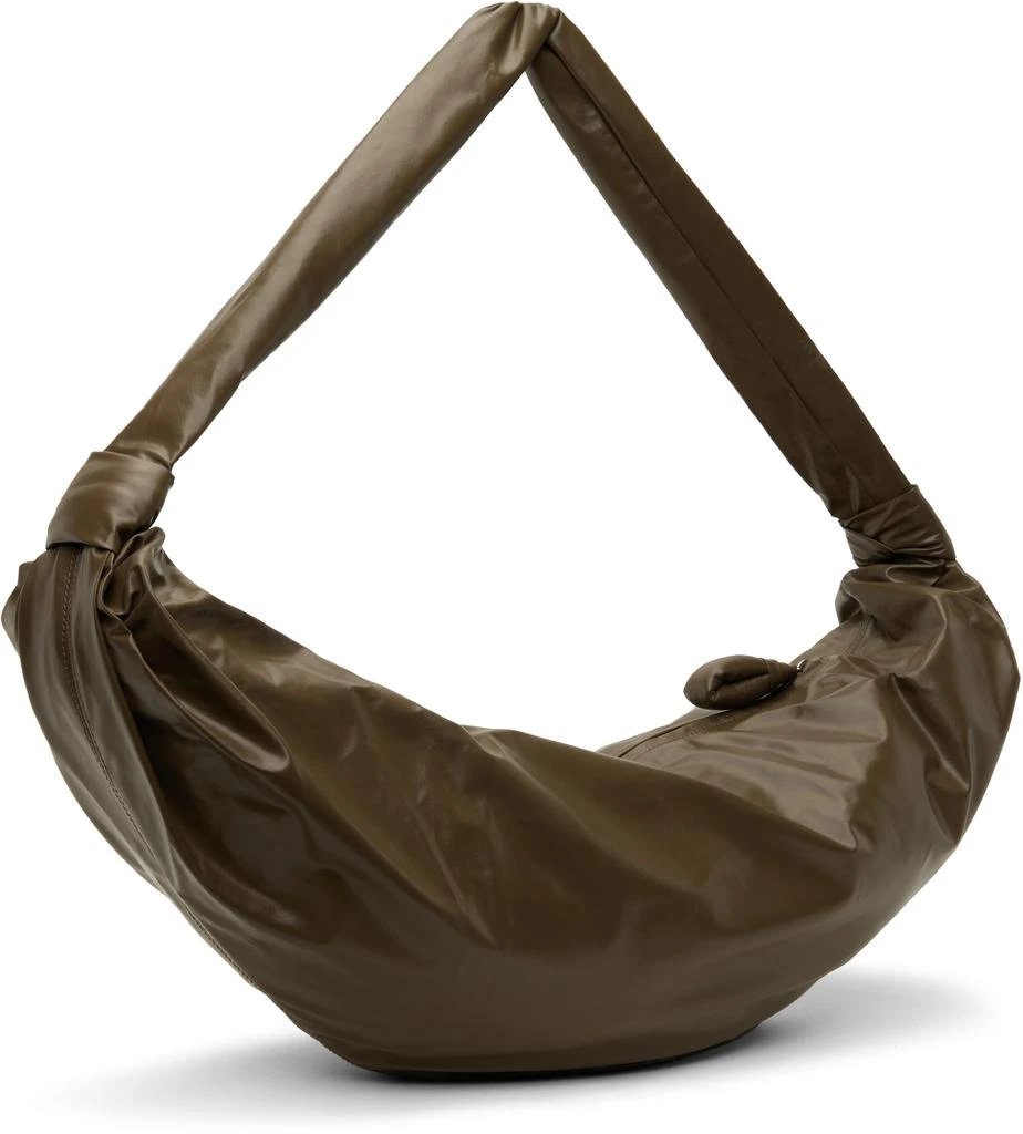 Lemaire Khaki Large Soft Croissant Bag 3