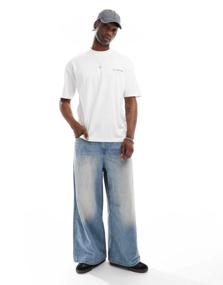 ALL SAINTS AllSaints Underground oversized t-shirt in white camo 3