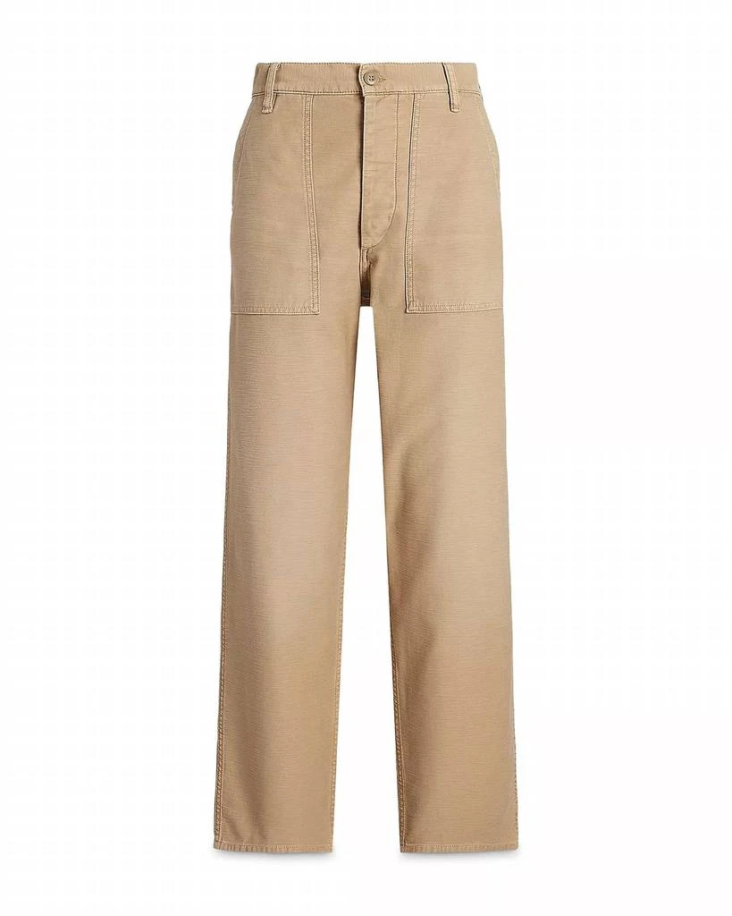 Ralph Lauren Polo Mid Rise Ankle Pant With Patch Pockets In Khaki 4