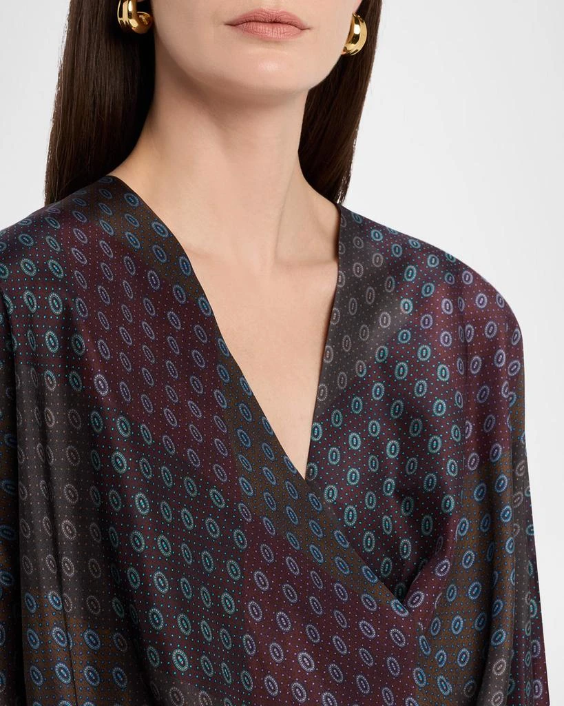 Dries Van Noten Camiel Printed Long-Sleeve Wrap Top 5