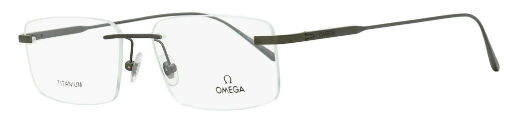 Omega Men's Rimless Eyeglasses OM5037 008 Gunmetal 56mm 1