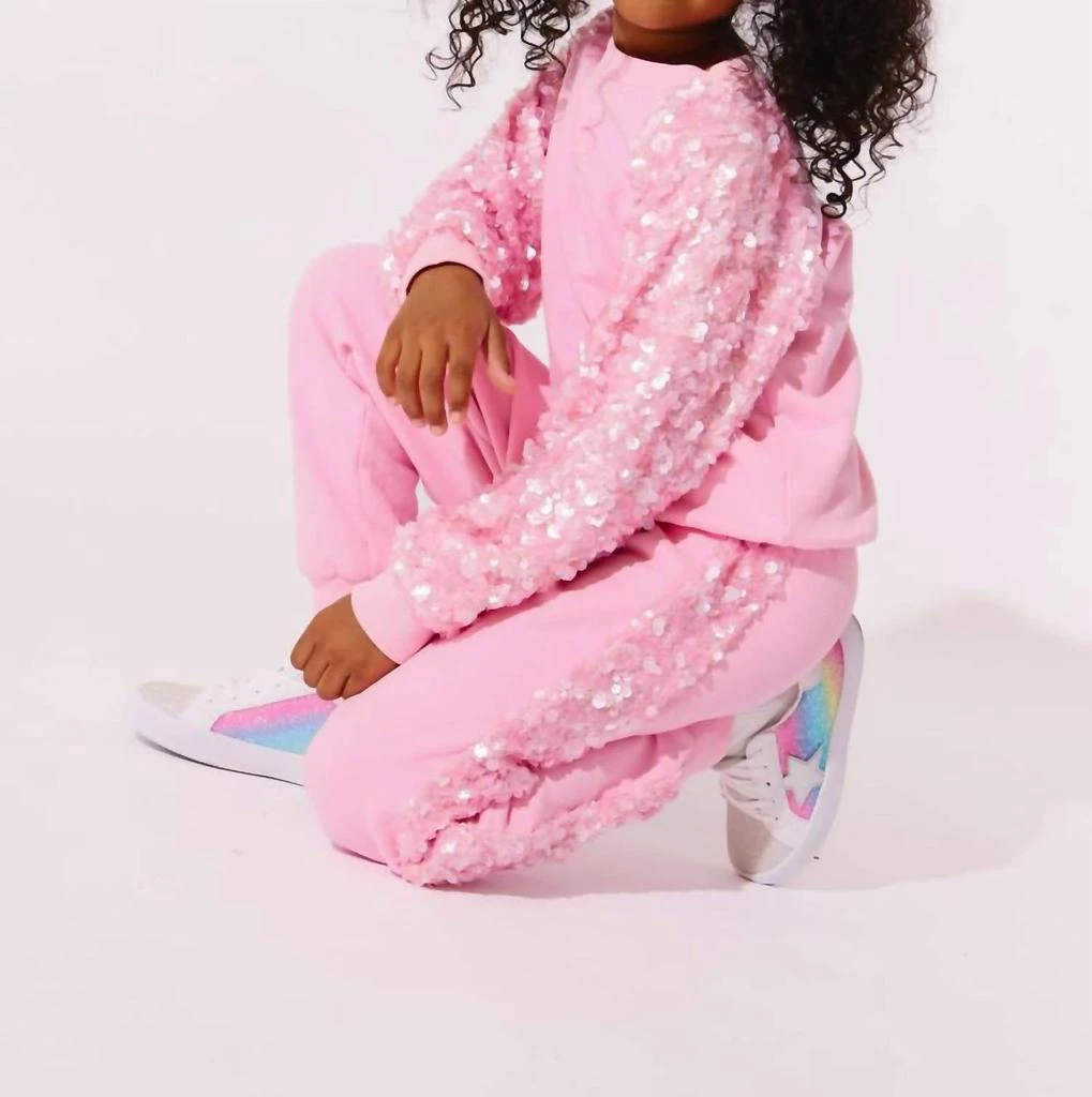 Lola + The Boys Lola + The Boys - Girls Sequin Jogger Set 3