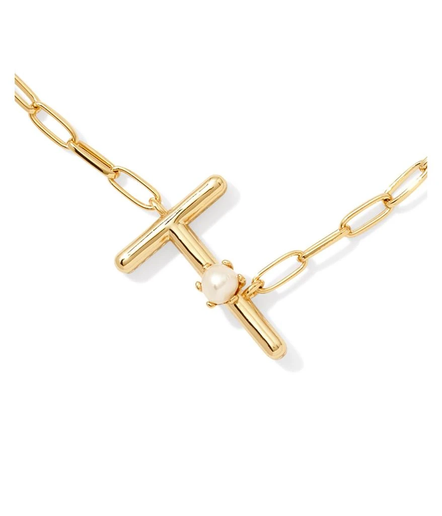 Kendra Scott Pearl Letter T Short Pendant Necklace 3