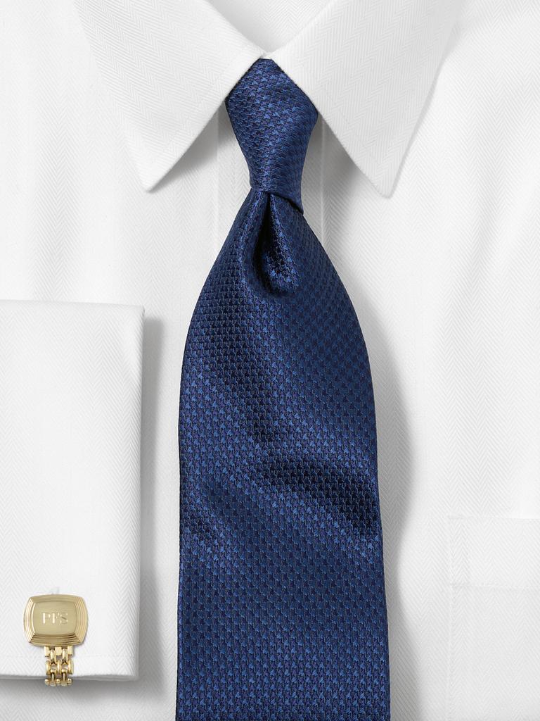 Paul Fredrick Houndstooth Woven Silk Tie