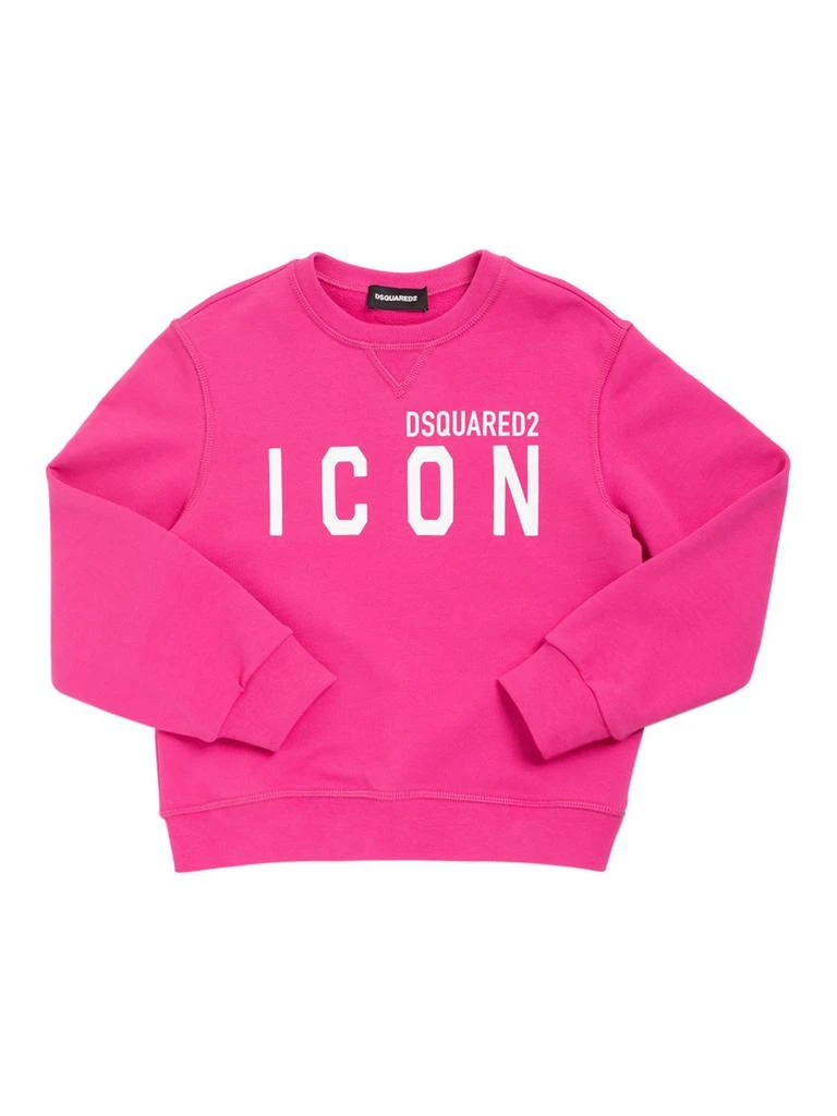 DSQUARED2 Icon Print Cotton Sweatshirt 1