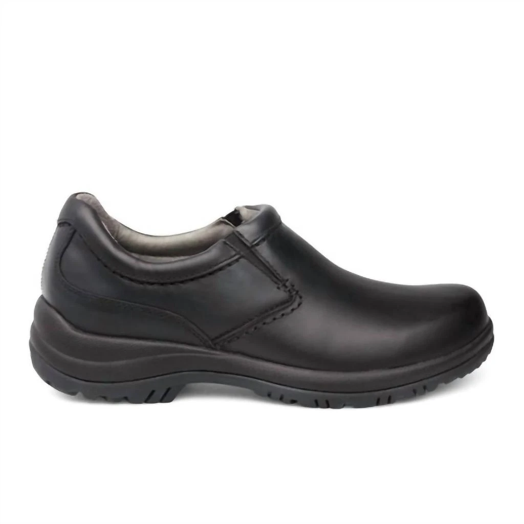 Dansko Men's Wynn Work Loafer Shoes In Black Smooth 1