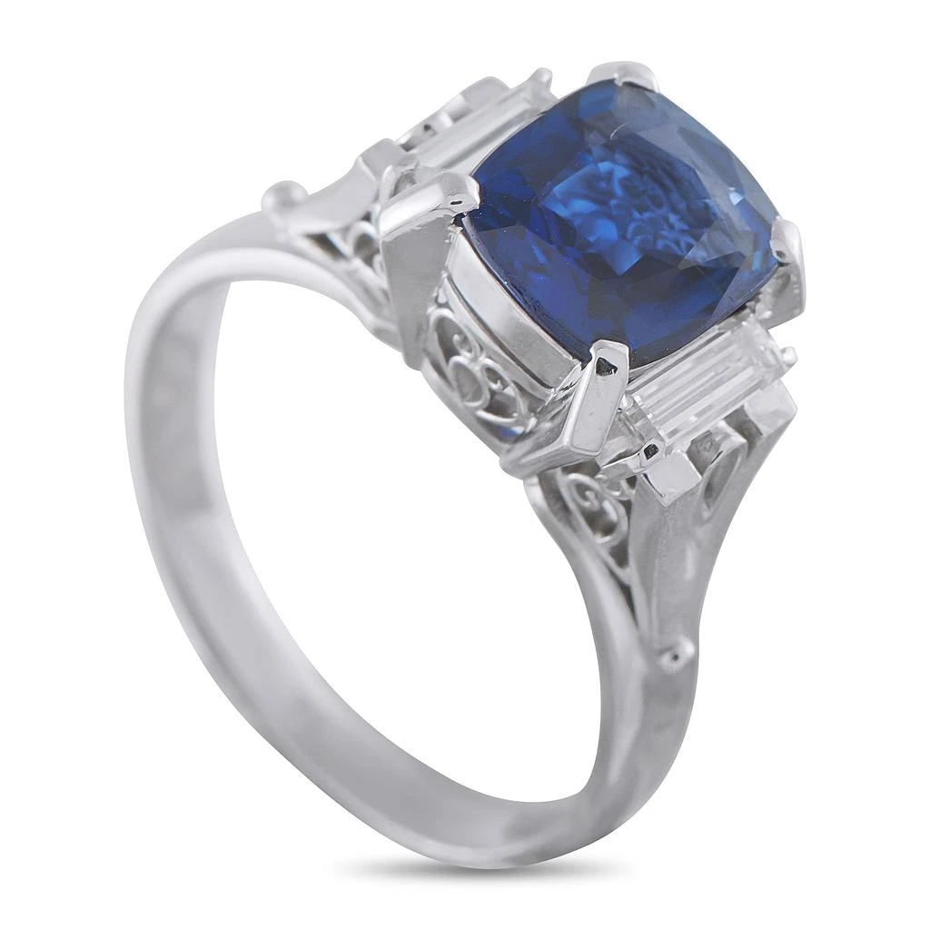 LB Exclusive Platinum 0.38 ct Diamond and 1.97 ct Sapphire Ring MF22-010226