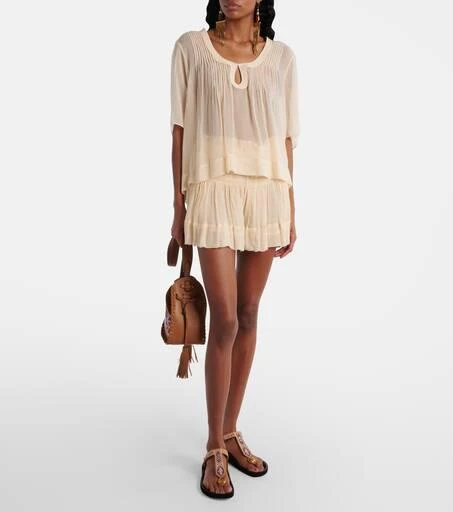 Isabel Marant Maelly shirred silk shorts 2