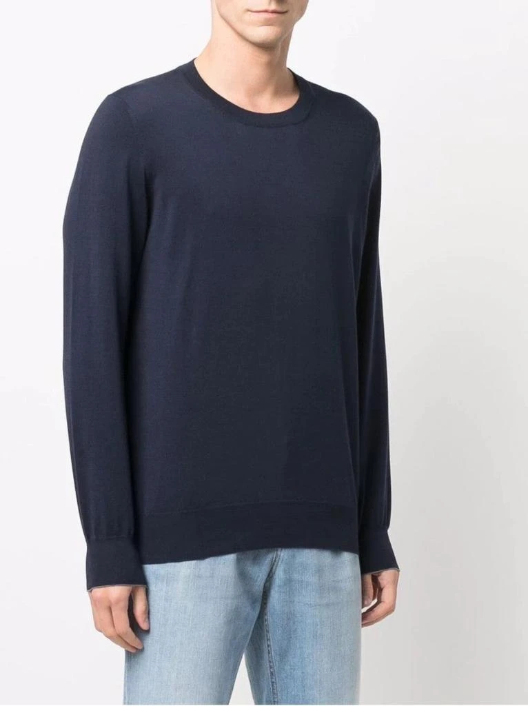 Brunello Cucinelli Classic Round Neck Black Knit Sweater 2