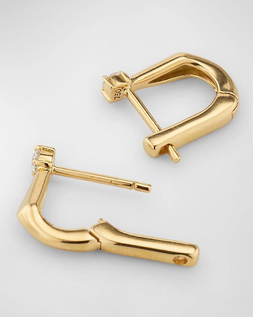 Monica Rich Kosann 18K Yellow Gold Points North Diamond Hoop Earrings 4
