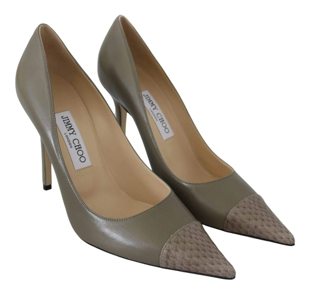 Jimmy Choo Jimmy Choo Pebble Green Leather Amika Pumps 2