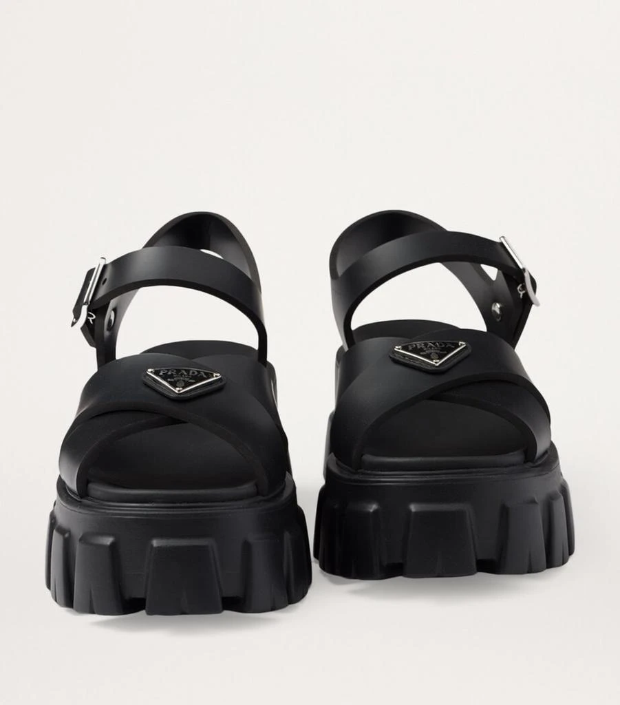 Prada Rubber Monolith Sandals 55 5
