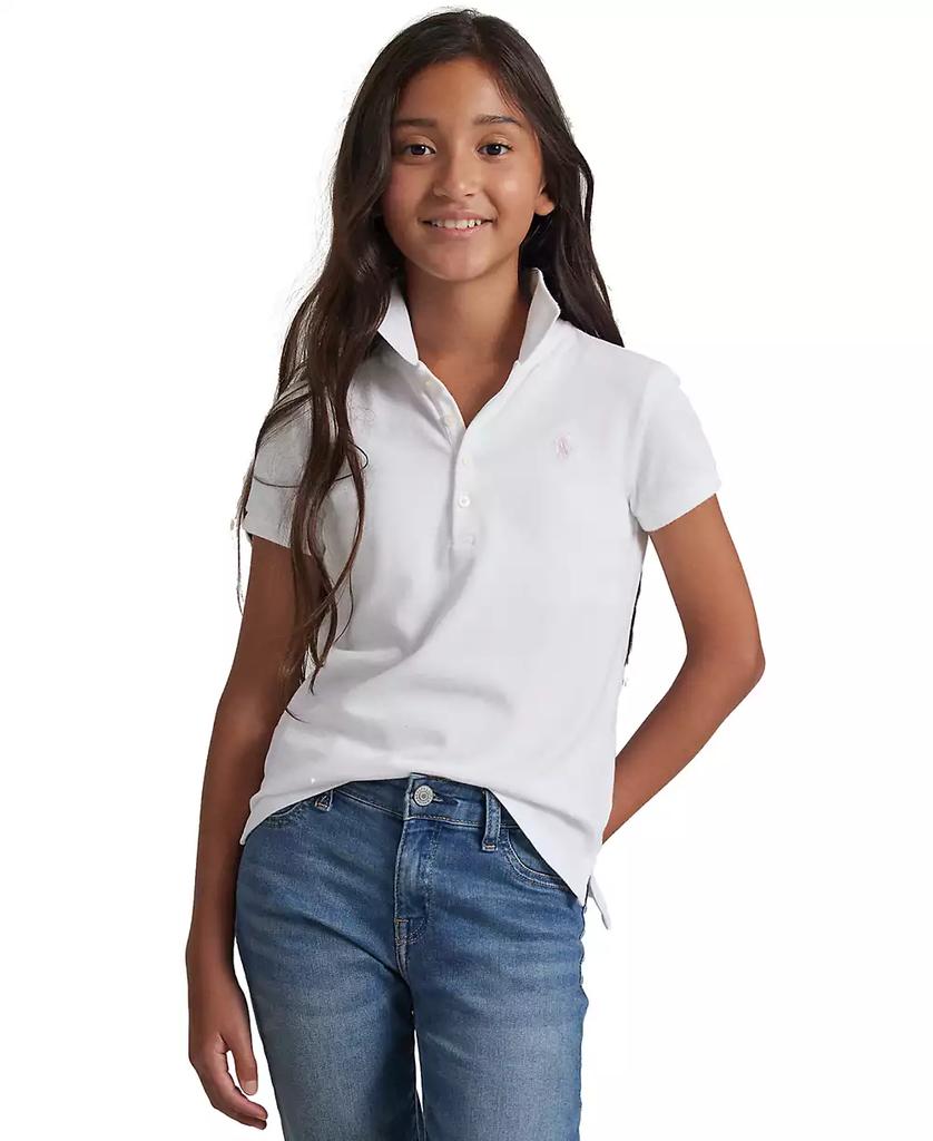 Ralph Lauren Big Girls Stretch Cotton Mesh Polo Shirt