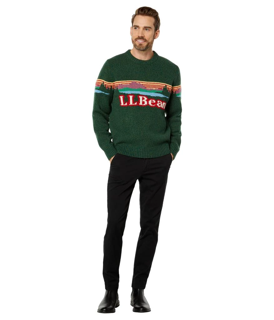 L.L.BEAN Classic Raggwool Crew Sweater Intarsia 4